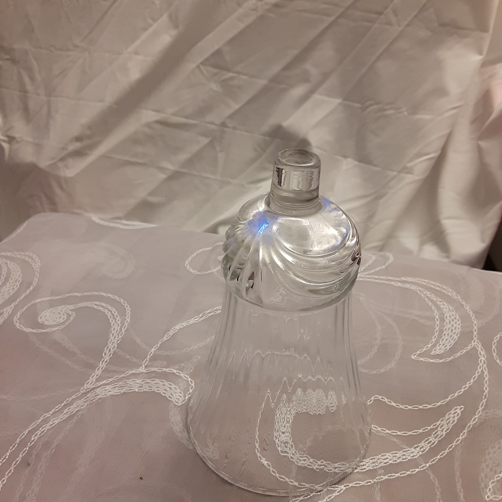 Vintage Home Interiors Clear Glass "RENAISSANCE " Candle Holder Peg Voti… - Picture 3 of 5